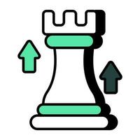 A perfect design icon of chess rook vector