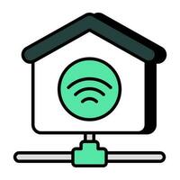 A unique design icon of smart home vector