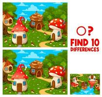 Find differences between wizard and gnome houses vector