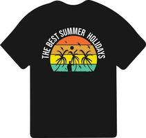 Summer day t-shirt vector design for print with summer quotes