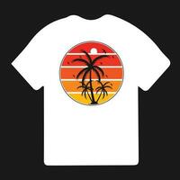 Summer day t-shirt vector design for print with summer quotes