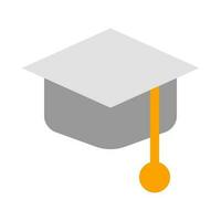 icono de sombrero de graduación vector