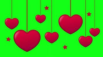 hängande kärlek grön skärm video