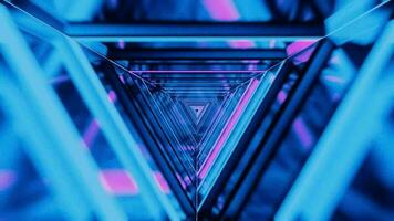 vj loop multi colored triangle tunnel background video