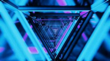 vj loop multi colored triangle tunnel background video