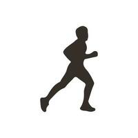 vector runner, silhouette man running