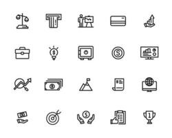 Creative business solutions related icon set. Innovation team management. vector