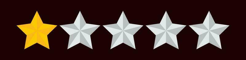 cinco estrellas clasificación icono. cinco estrellas cliente producto clasificación. vector ilustración. prima calidad. dorado estrellas