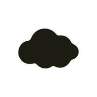 Solid cloud illustration, glyph icon vector