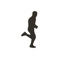 vector runner, silhouette man running