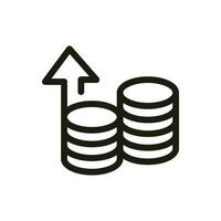 Finance and business line icons. UI icon in a flat design. Thin outline icons vector