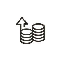 Finance and business line icons. UI icon in a flat design. Thin outline icons vector