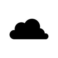 Solid cloud illustration  glyph icon vector