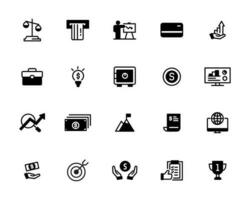 Creative business solutions related icon set. Innovation team management. vector