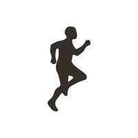 vector runner, silhouette man running