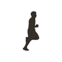 vector runner, silhouette man running