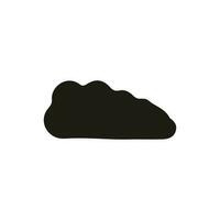 Solid cloud illustration, glyph icon vector