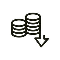 Finance and business line icons. UI icon in a flat design. Thin outline icons vector