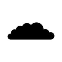 Solid cloud illustration  glyph icon vector