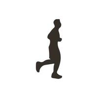 vector runner, silhouette man running