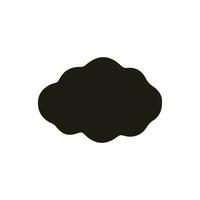 Solid cloud illustration, glyph icon vector