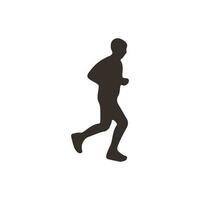 vector runner, silhouette man running