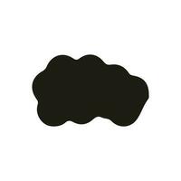 Solid cloud illustration, glyph icon vector