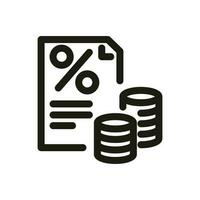 Finance and business line icons. UI icon in a flat design. Thin outline icons vector