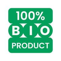 Bio product green stickers, labels, tags, icons. vector