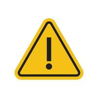 Danger or hazard yellow symbol. Danger alert. vector