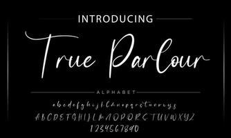 Hand drawn calligraphic vector monoline font. Distress signature letters. Modern script calligraphy type. ABC typography latin signature alphabet.