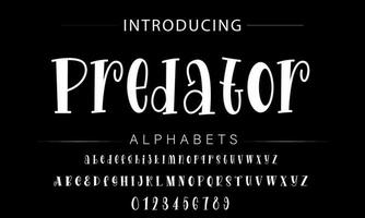 Playful style font design, childish alphabet letters and numbers vector illustration