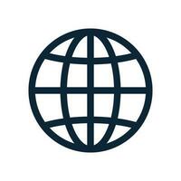 Globe, planet icon, sign. Internet, global sphere vector