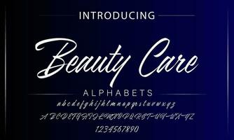 Hand drawn calligraphic vector monoline font. Distress signature letters. Modern script calligraphy type. ABC typography latin signature alphabet.