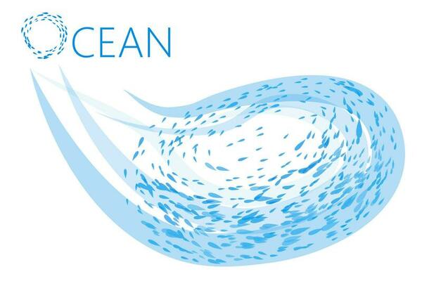 Fish flock in the ocean