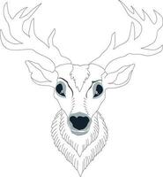ciervo cráneo vector ilustración