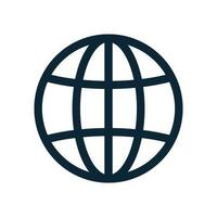 Globe, planet icon, sign. Internet, global sphere vector