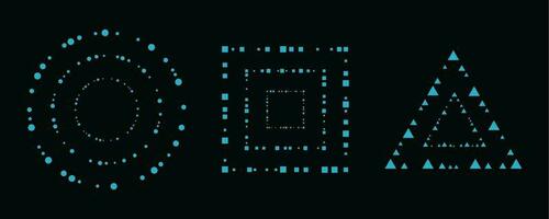 Geometric frames or borders that formed by circle. vector