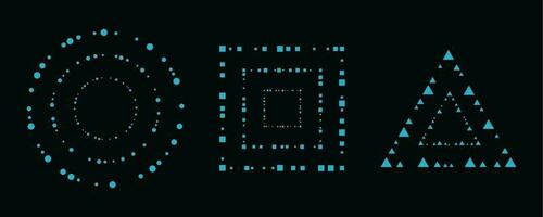 Geometric frames or borders that formed by circle. vector