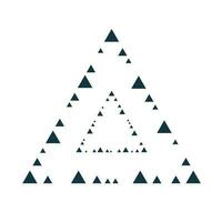triángulo geométrico marcos o fronteras ese formado por círculo. vector