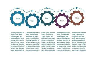 infografia elementos con giratorio engranaje dientes vector