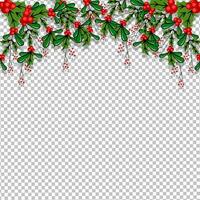 Png Or Transparent Background Decorated From Berries, Green Leaves And Copy Space. vector