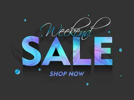 Advertising banner or poster design for Weekend Sale. vector