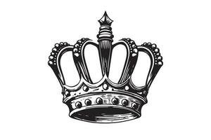 Crown hand drawn illustrations. Vector. vector