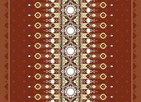 geometric and flower ethnic fabric pattern for cloth carpet wallpaper background wrapping etc. vector