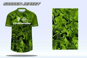 Soccer jersey sport t-shirt design mockup for football club vector