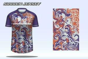 Soccer jersey sport t-shirt design mockup for football club vector