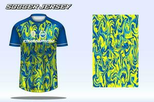 maqueta de diseño de camiseta deportiva de camiseta de fútbol para club de fútbol vector