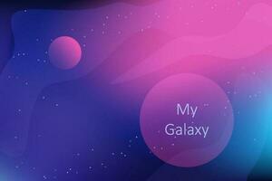 Space planet background with fantastic galaxy and planets. vector