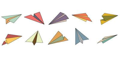 Paper Plane Icon Outline Illustration vector